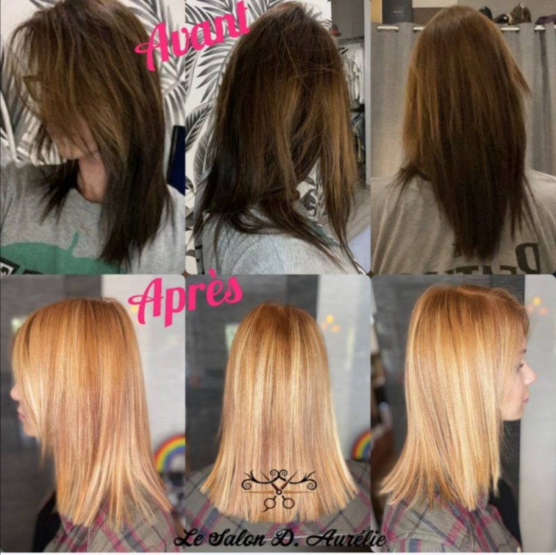 Blond vénitien ombré hair OLAPLEX extensions